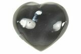 Polished Orca Agate Heart - Madagascar #249150-1